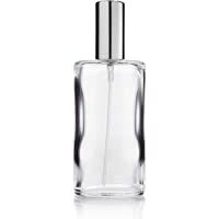Los mejores  - Fantasia 46193 Botella de vidrio transparente- Ovalado- con rociador bomba y tapa- para 100 ml- plata
